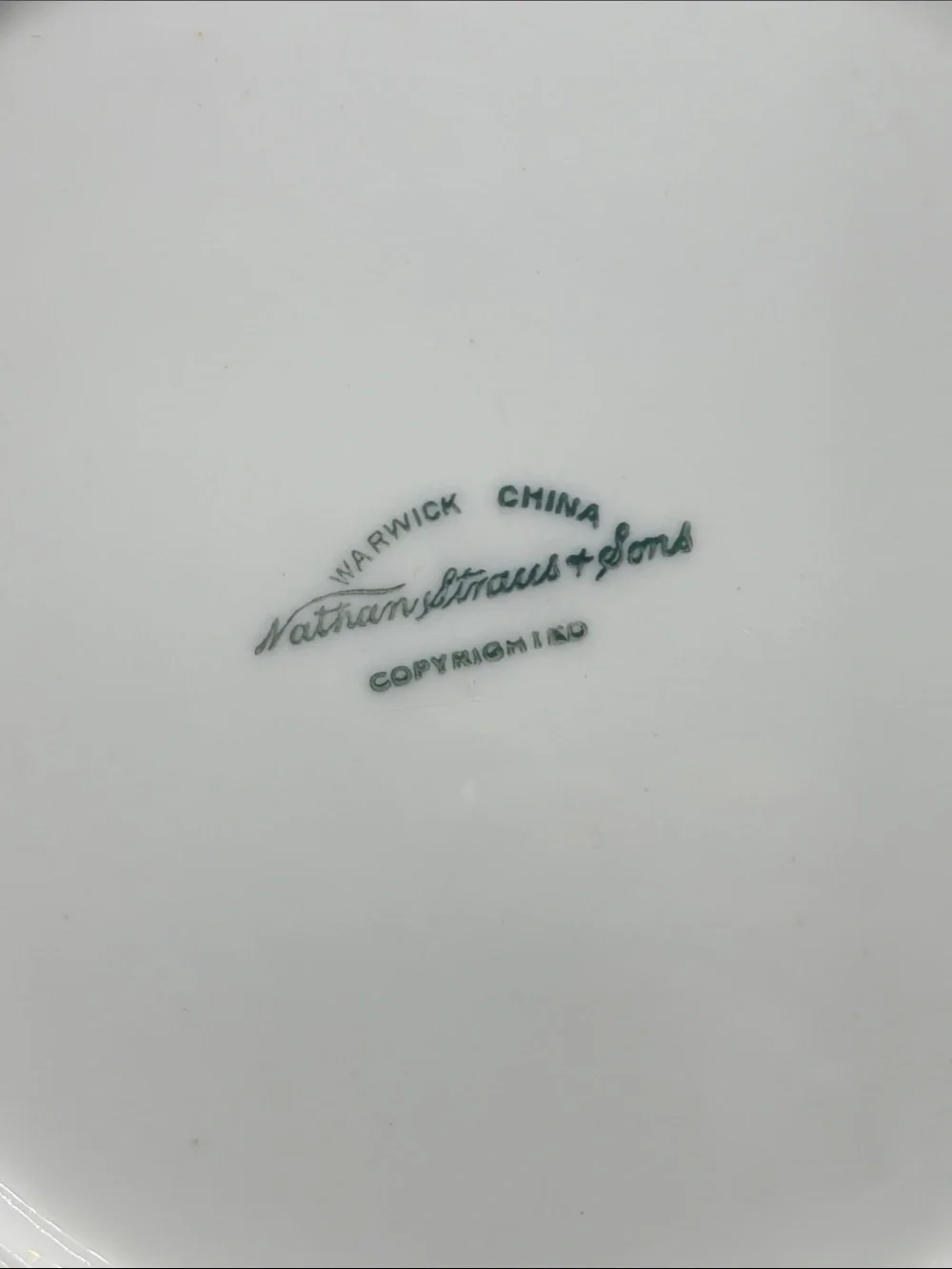 Warwick Nathan Straus & Sons Hunt Scene Silhouette Restaurant Ware Vintage Plate